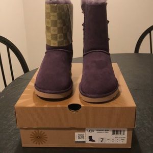 Ugg NWT women’s Bailey Bow Boot Purple Size 7